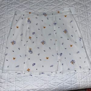 White floral skirt